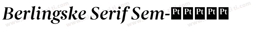 Berlingske Serif Sem字体转换